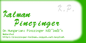 kalman pinczinger business card